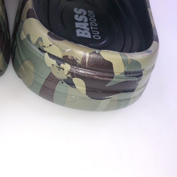 BASS Outdoor Camo Field Slides Clogs Shoes size 12 - Picture 7 of 12